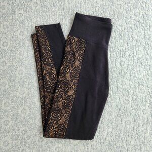 Express Black Hi Rise Leggings with Lace, Size XS